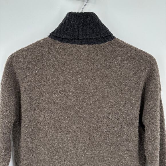 Eleventy Boiled Wool Blend Color Block Turtleneck Sweater - Picture 6 of 11